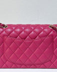 CHNL Small Classic Double Flap Caviar Quilted Red GHW ￼