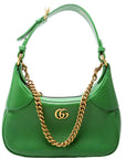 GCCI Aphrodite Leather Small Shoulder Bag Green