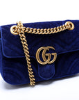 GCCI Marmont Shoulder Mini Velvet Flap