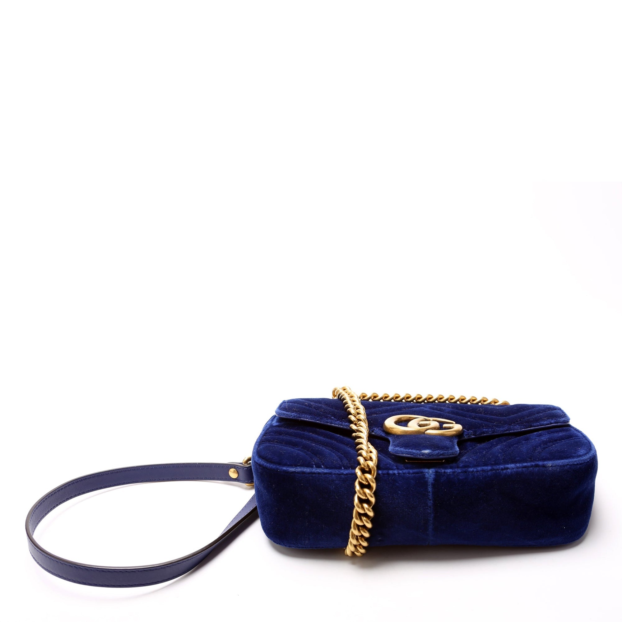 GCCI Marmont Shoulder Mini Velvet Flap