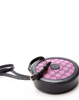GCCI GG Multicolor Canvas Interlocking G Round Bag Pink