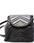 GCCI Marmont Mini Backpack Leather Black
