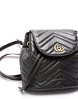 GCCI Marmont Mini Backpack Leather Black