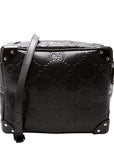 GCCI GG Embossed Square Messenger Bag Black