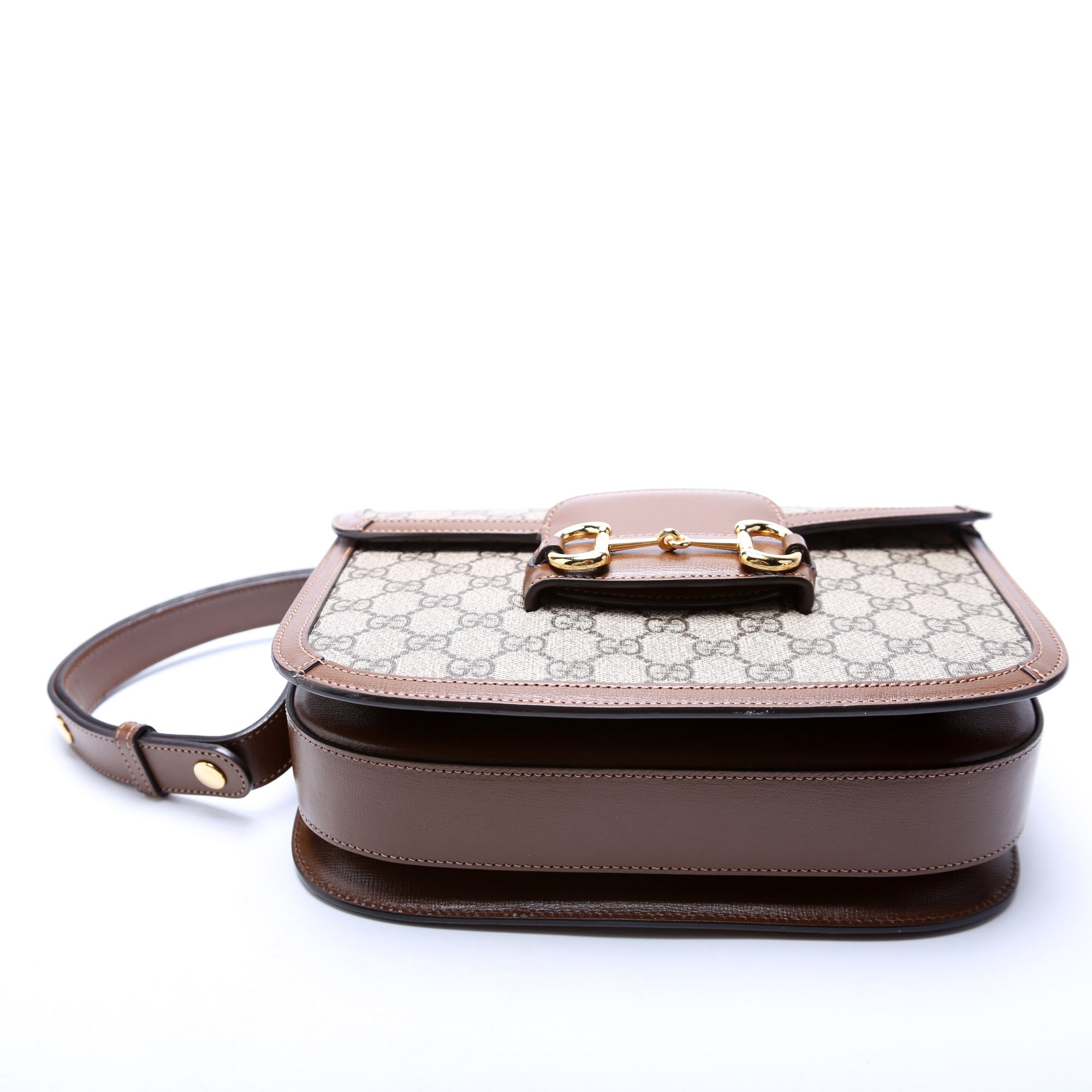 GCCI Horsebit Shoulder Bag Brown