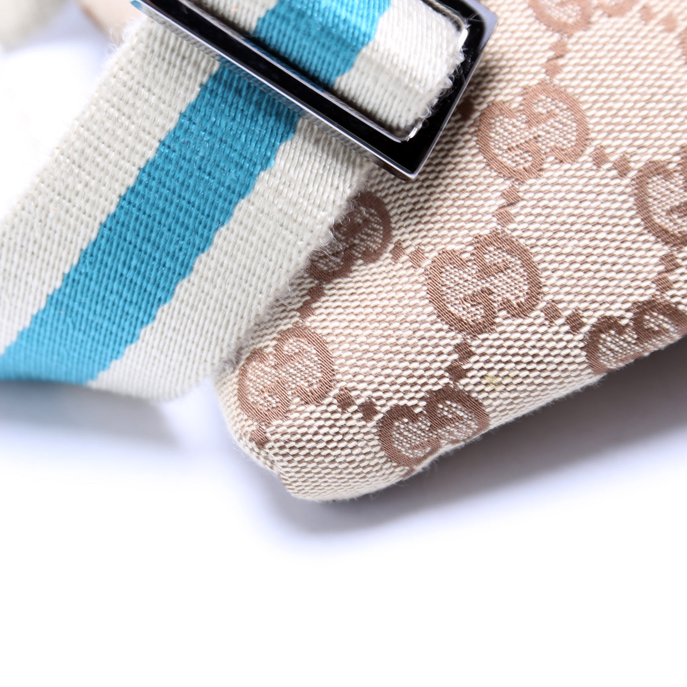 GCCI GG Canvas Waist Bag Blue