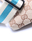 GCCI GG Canvas Waist Bag Blue