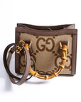 GCCI Jumbo GG Canvas Diana Mini Tote Bag