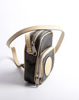 GCCI GG Nylon Off The Grid Mini Shoulder Grey/Beige