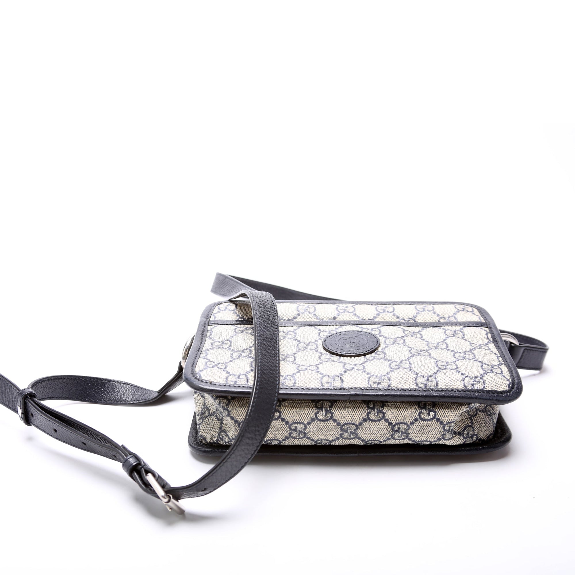 GCCI GG Supreme Interlocking Mini Bag Blue