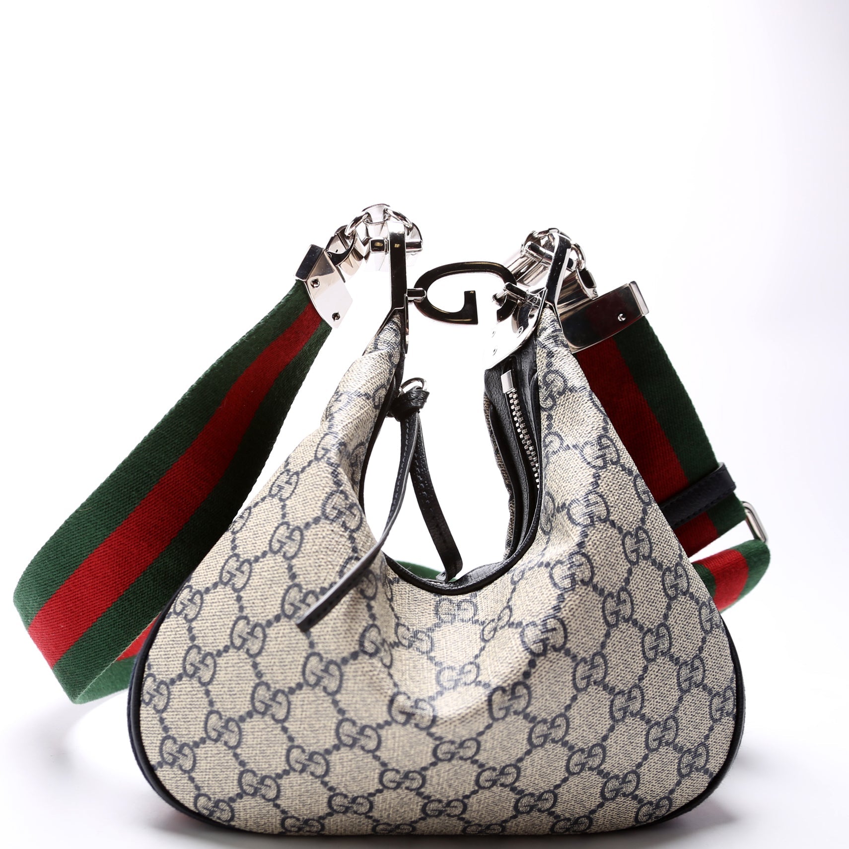 GCCI GG Supreme Attache Small Shoulder Bag Navy