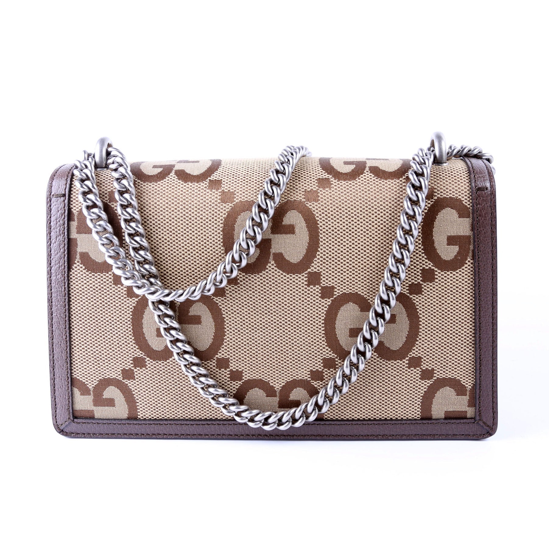 GCCI Dionysus GG Canvas Shoulder Small Brown