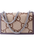 GCCI Dionysus GG Canvas Shoulder Small Brown