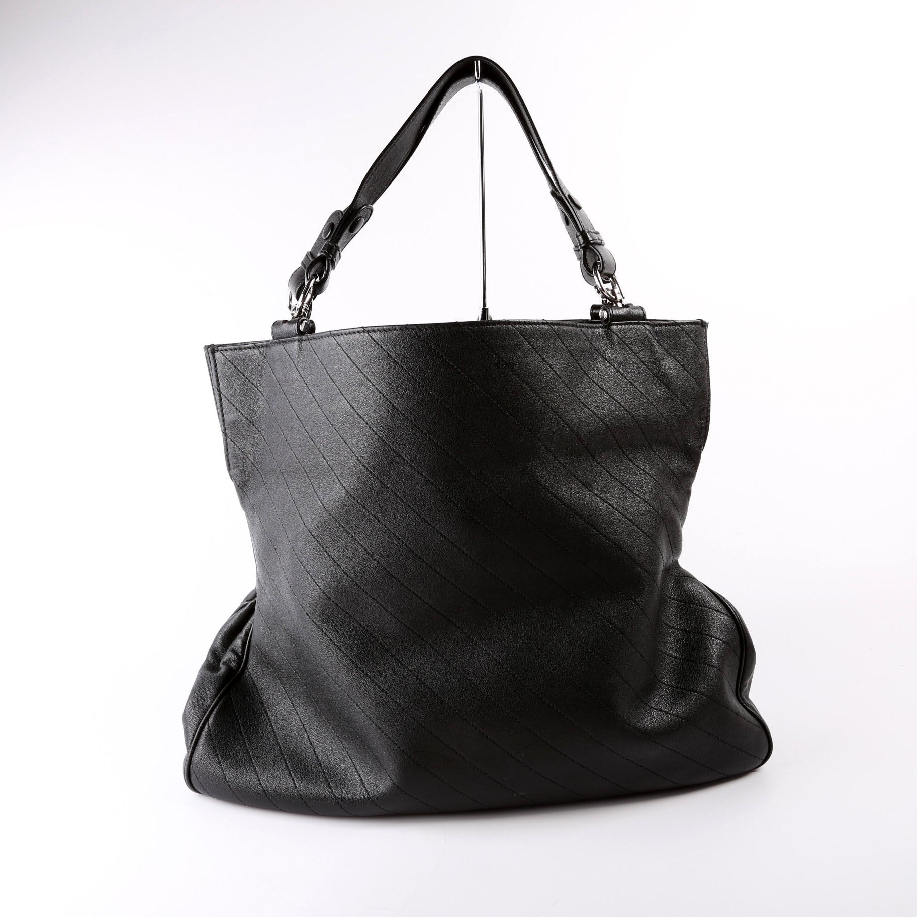 GCCI Blondie Medium Leather Tote Black