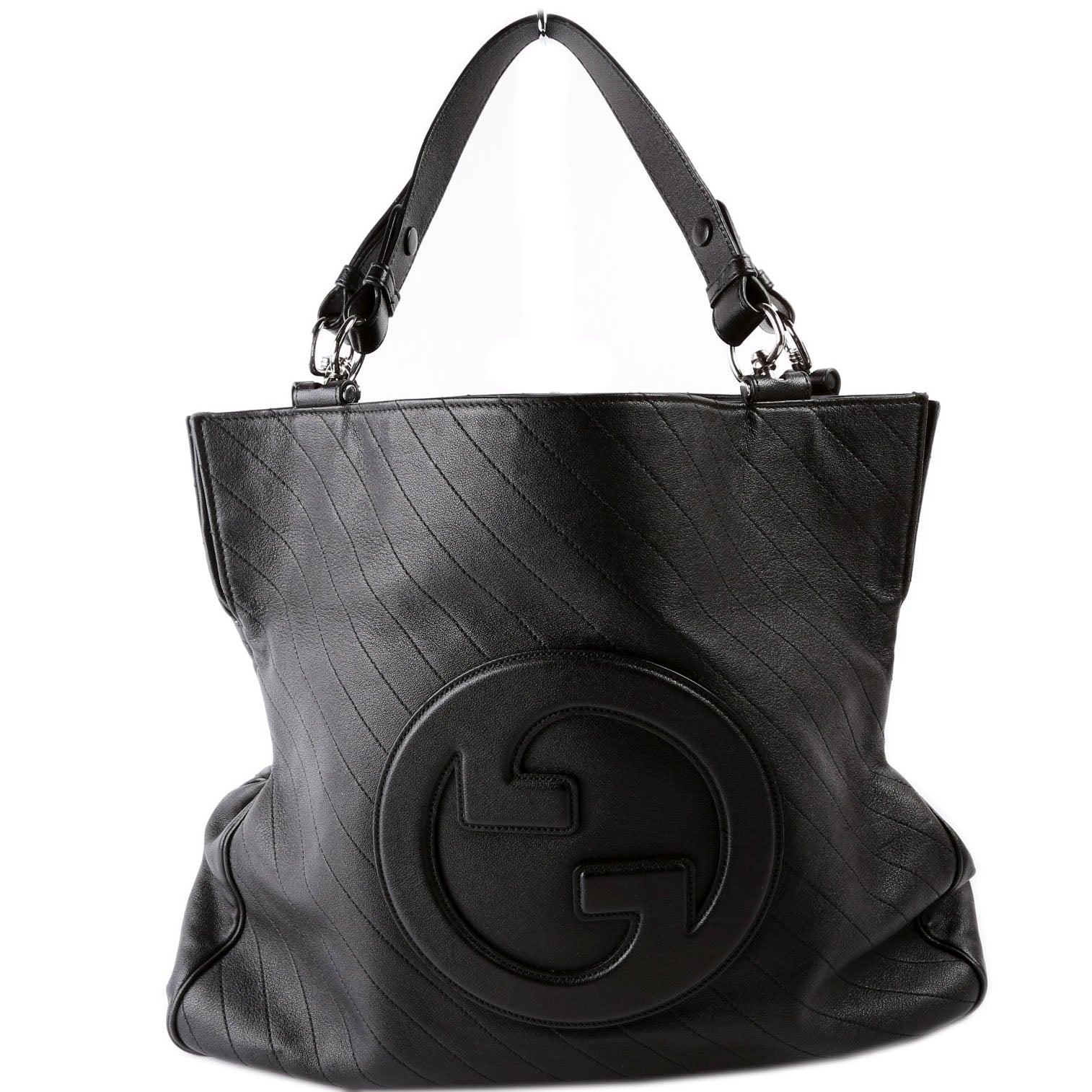 GCCI Blondie Medium Leather Tote Black