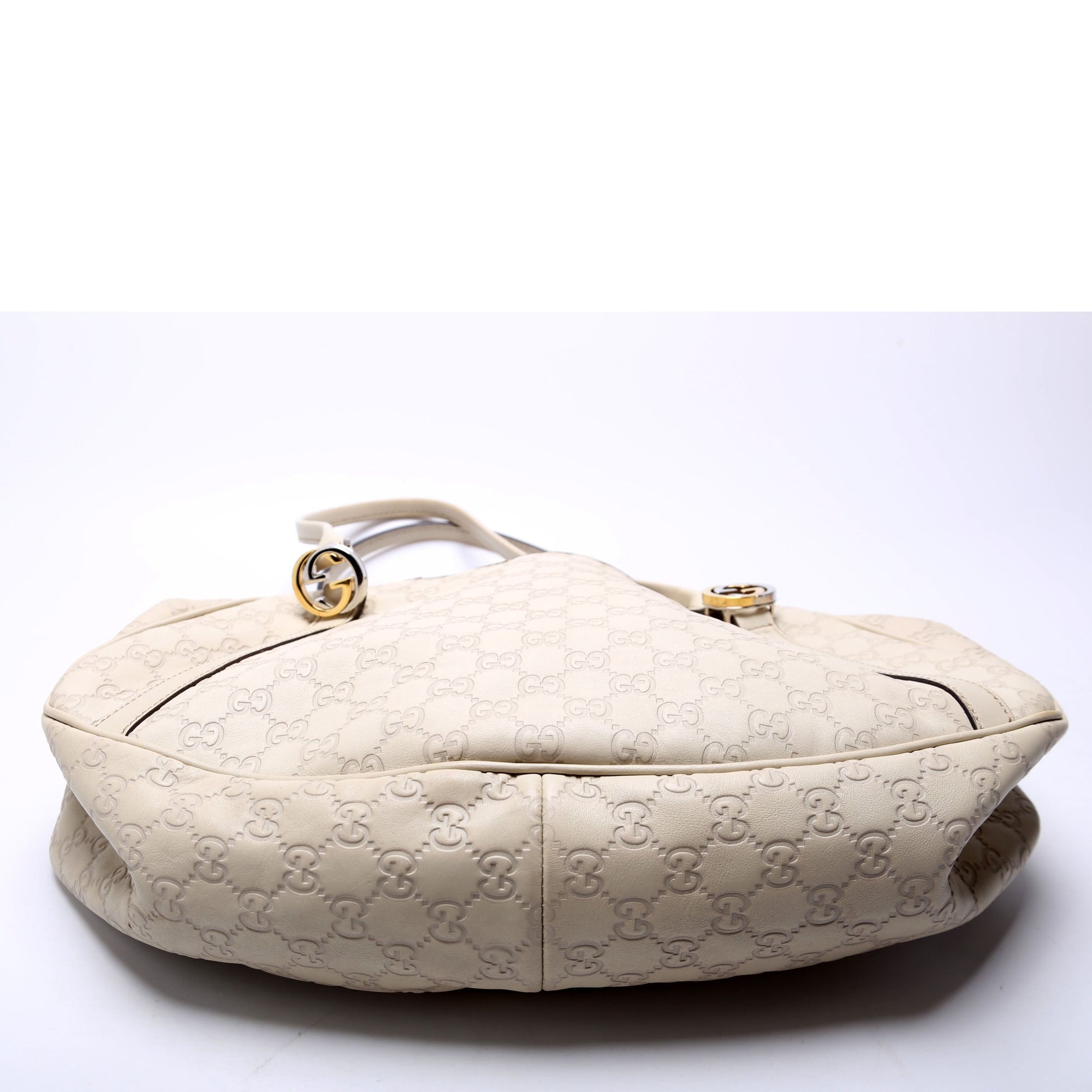 GCCI GCCIssima GG Twins Medium Tote White