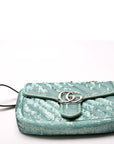 GCCI Marmont Sequin Shoulder Mini Flap Teal