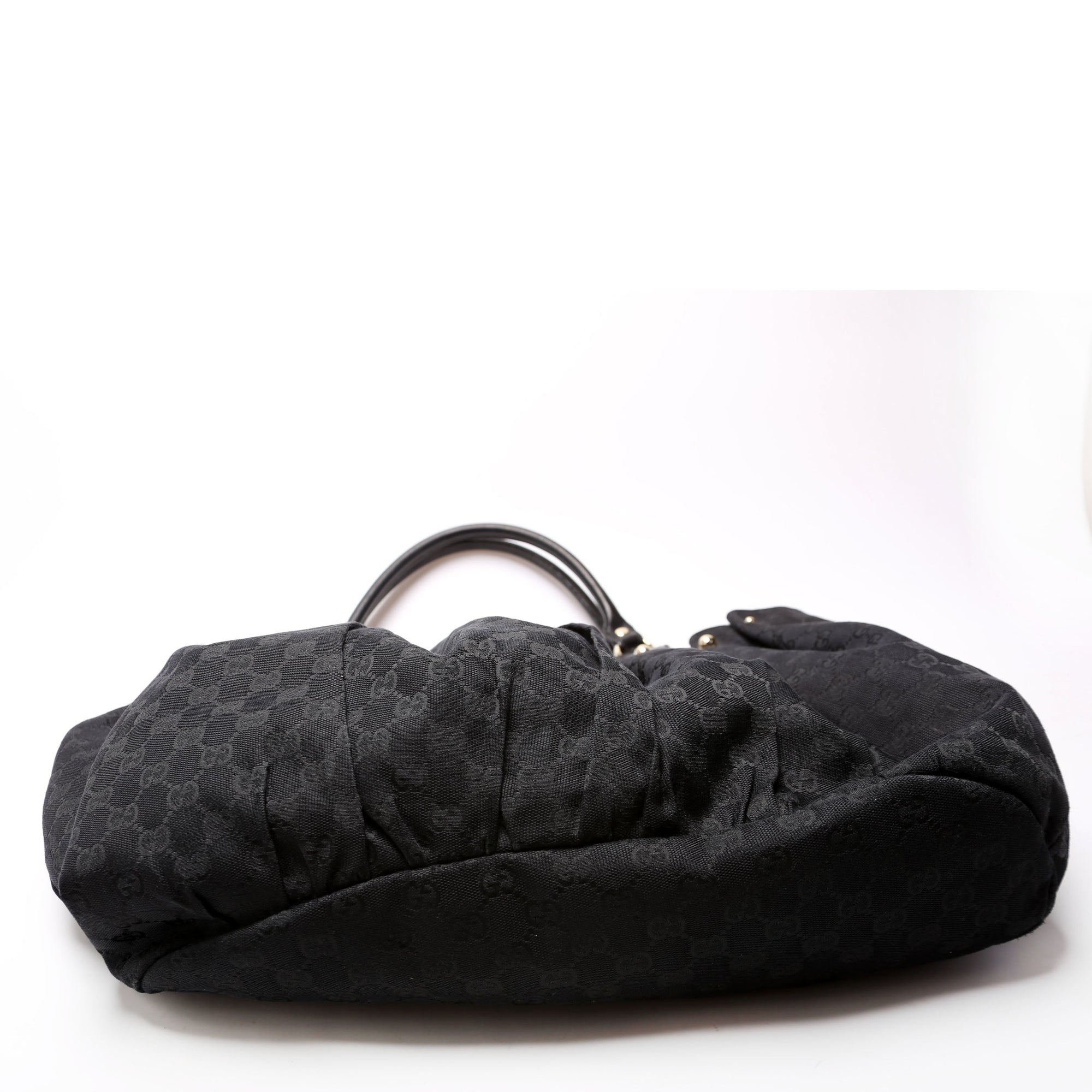 GCCI GG Canvas Studded Pelham Tote Large Black