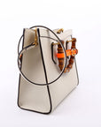 GCCI Diana Small Leather Tote White
