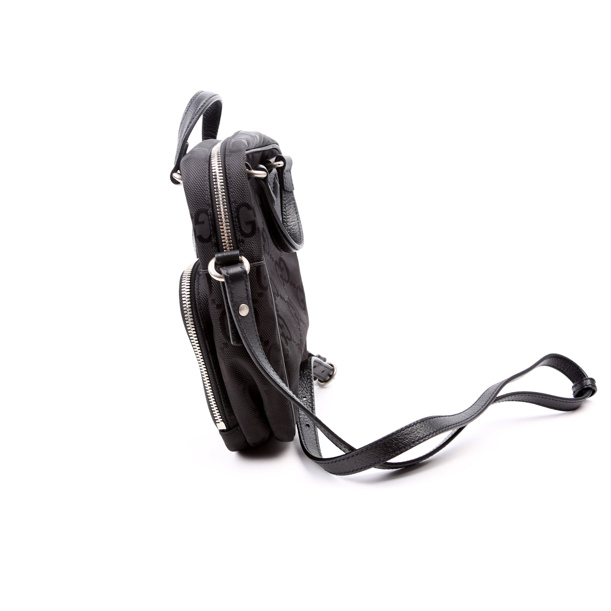 GCCI GG Nylon Off the Grid Shoulder Bag Black