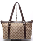 GCCI GG Canvas Abbey Tote Beige/Brown
