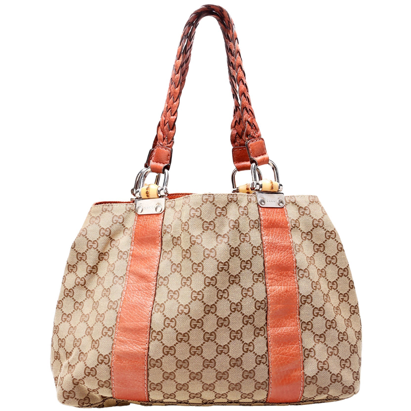 GCCI GG Canvas Bamboo Tote