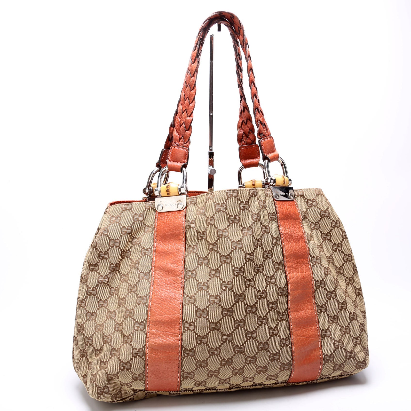 GCCI GG Canvas Bamboo Tote