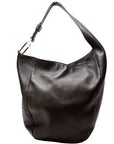 GCCI Greenwich Leather One Shoulder Bag Black