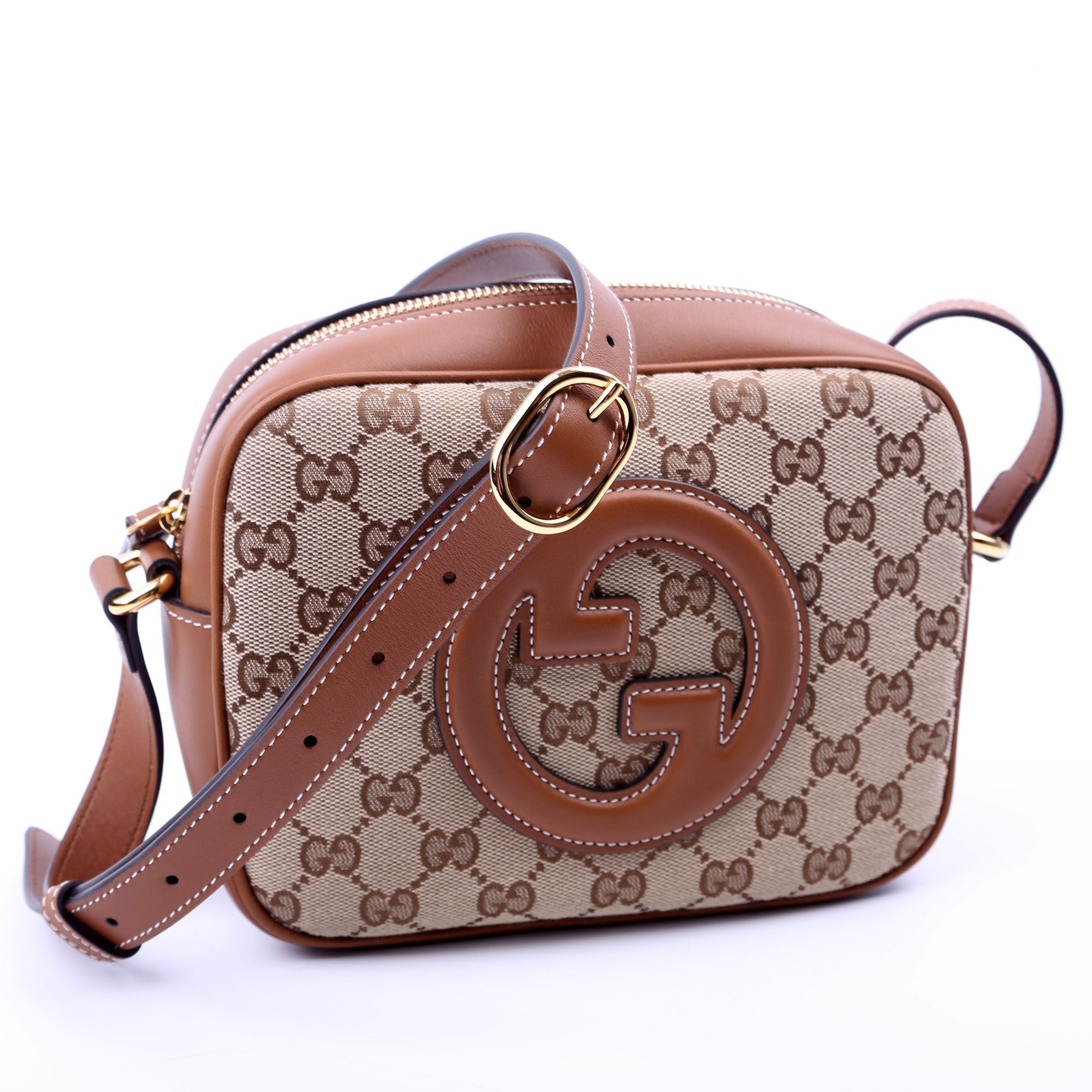 GCCI Blondie GG Canvas Small Shoulder Bag Brown
