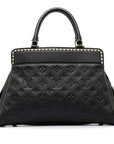 Black LV Monogram Empreinte Vosges MM Satchel