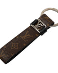 Brown LV Monogram Dragonne Key Chain