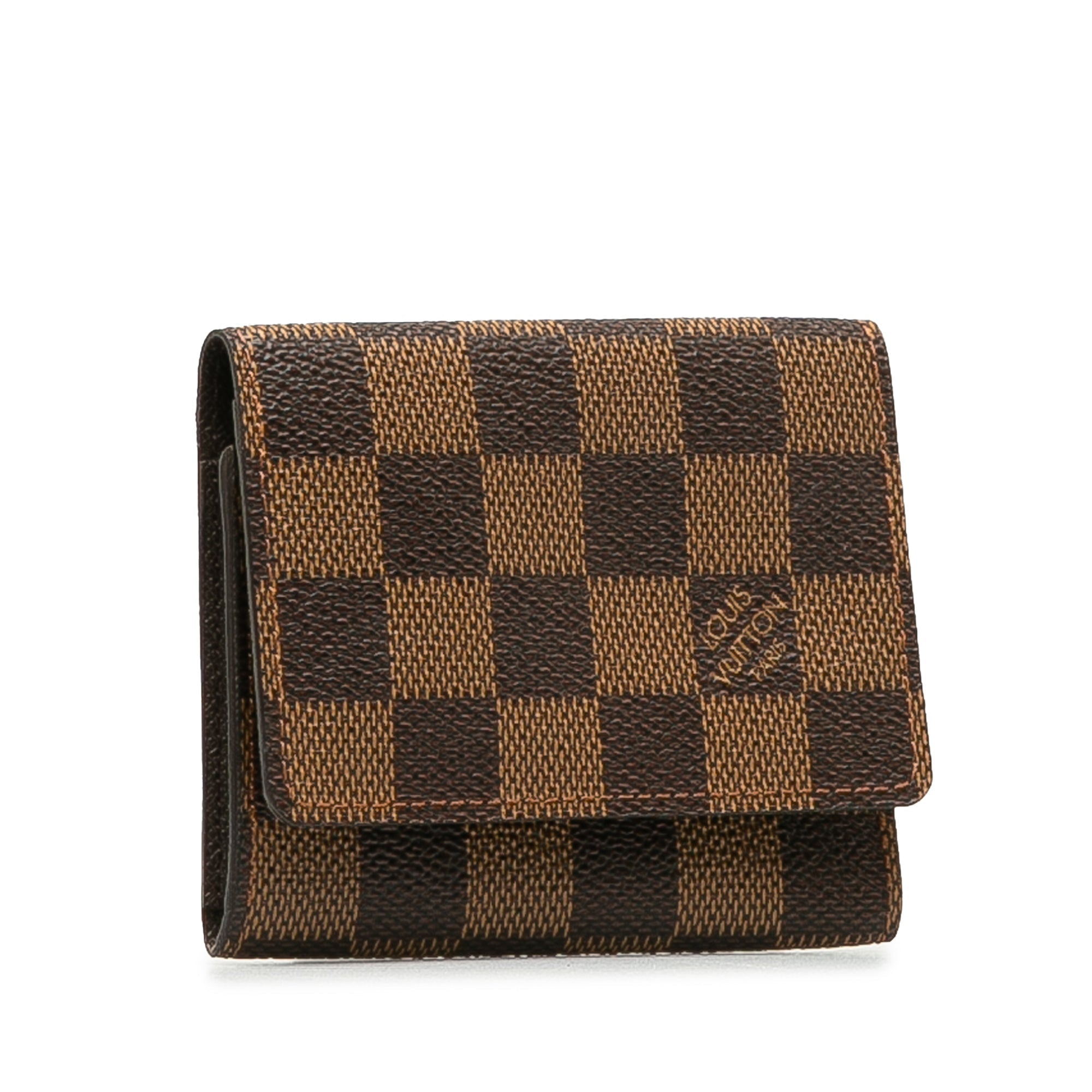 Brown LV Damier Ebene Business Card Holder
