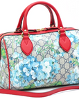 (WMNS) GCCI Blooms Logo Printing Boston handbag Small Blue / Red Classic -KUIG-