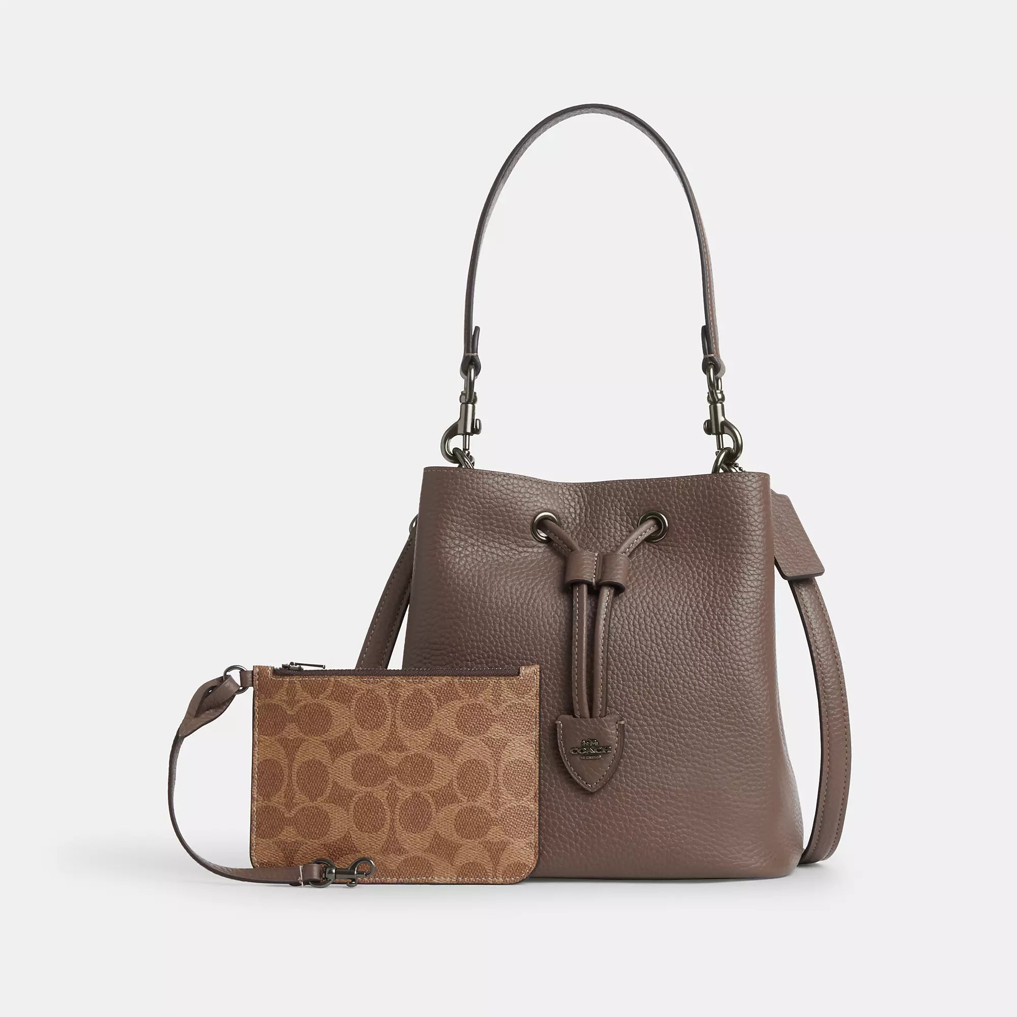 Rowan Bucket Bag (Gold/Black)