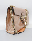 GCCI Horsebit Shoulder Bag Emily Enamel Women's Shoulder Bag Pink
