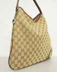 GCCI GG Canvas Women's GG Canvas,Leather Tote Bag Beige
