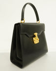 GCCI Handbag Ladylock Women's Leather Handbag Black