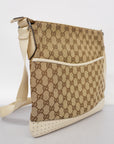 GCCI GG Canvas Shoulder Bag Women's Shoulder Bag Beige,Ivory