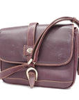 GCCI GG Canvas Shoulder Bag Women's Leather Bordeaux