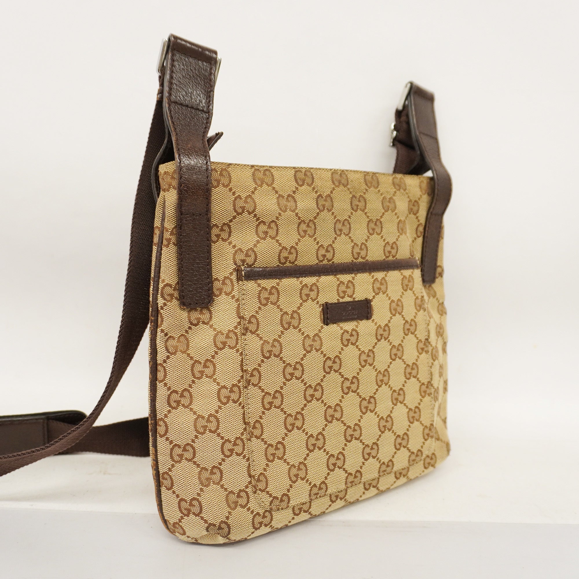 GCCI GG Canvas Shoulder Bag Women's Shoulder Bag Beige,Brown