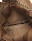 GCCI GG Canvas - Women's Leather Tote Bag Beige,Brown