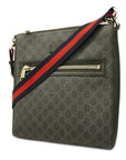 GCCI Men's PVC,Leather Shoulder Bag Black