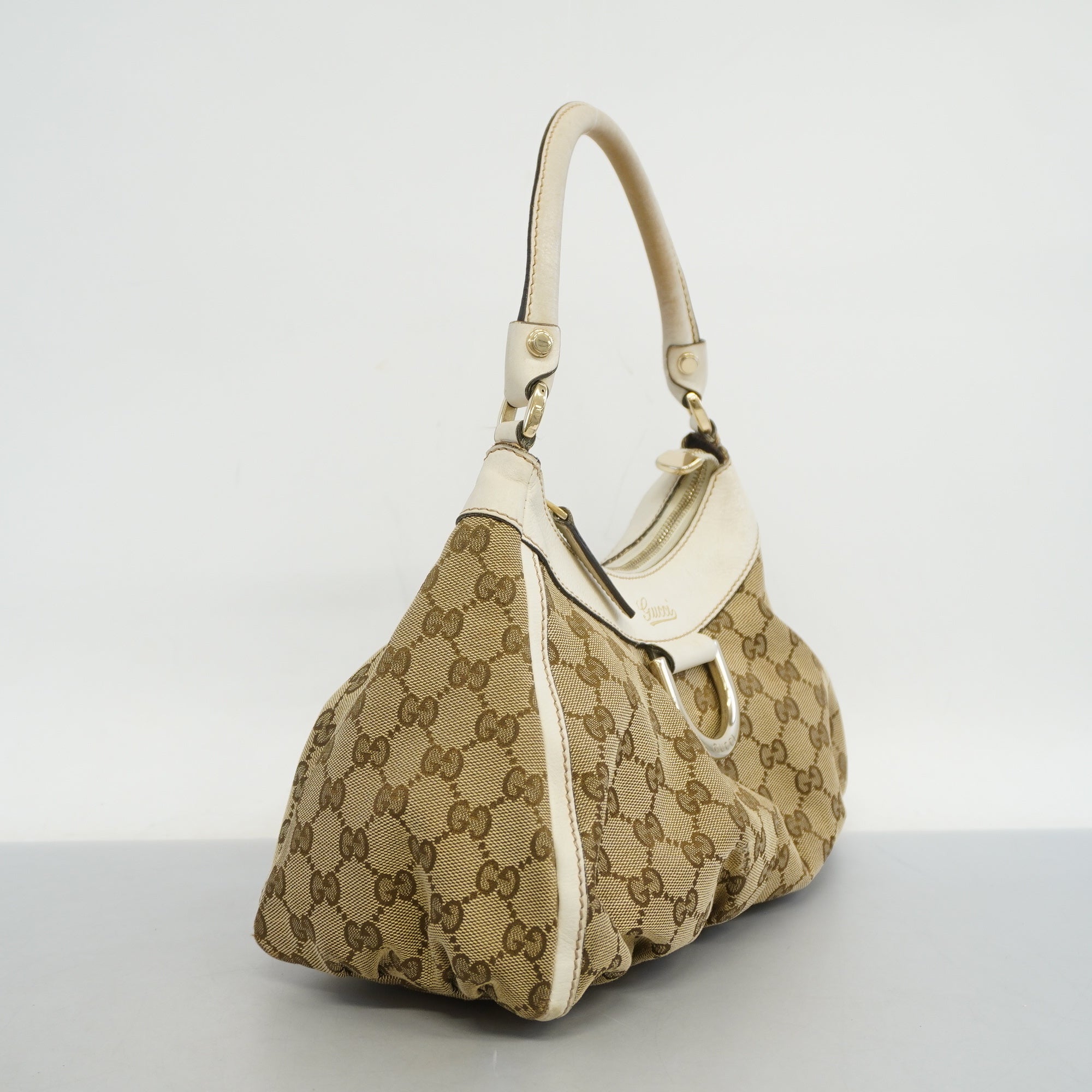 GCCI GG Canvas Handbag Women's Handbag Beige,White