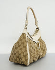 GCCI GG Canvas Handbag Women's Handbag Beige,White