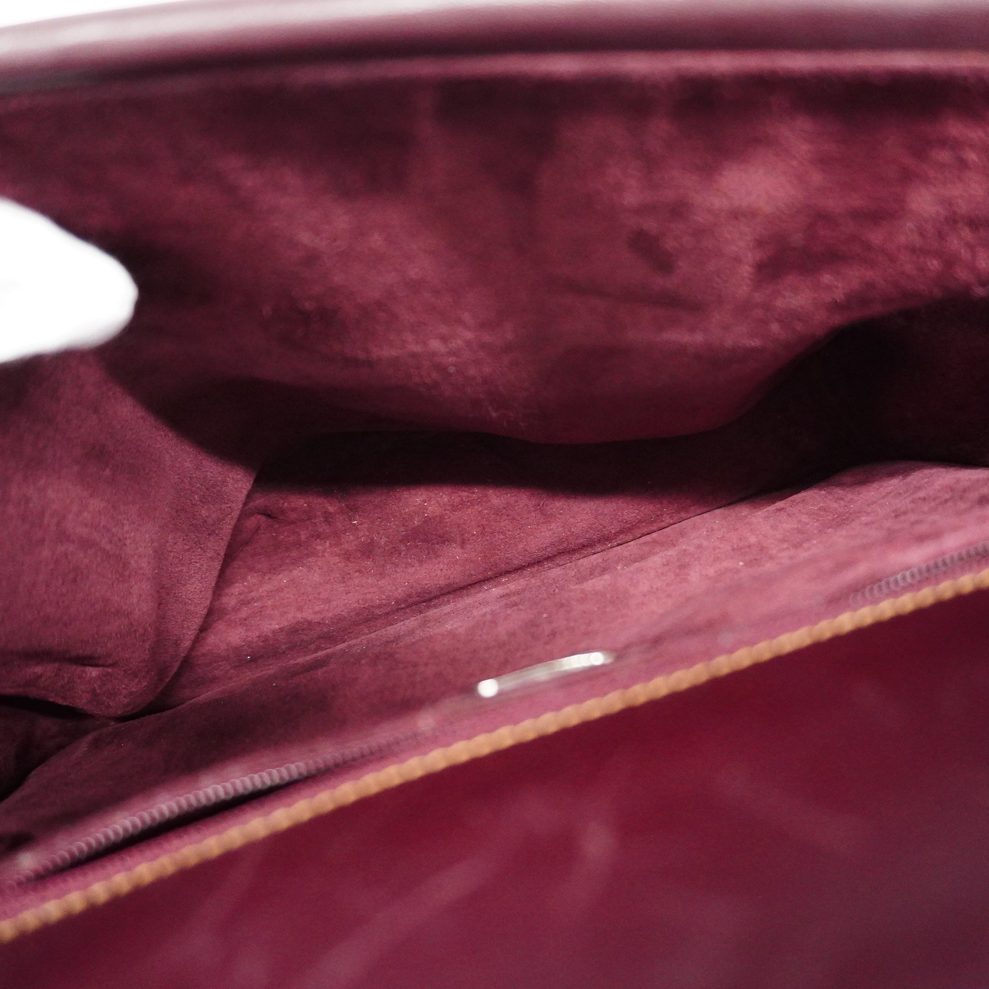 GCCI GG Canvas Shoulder Bag Women's Leather Bordeaux