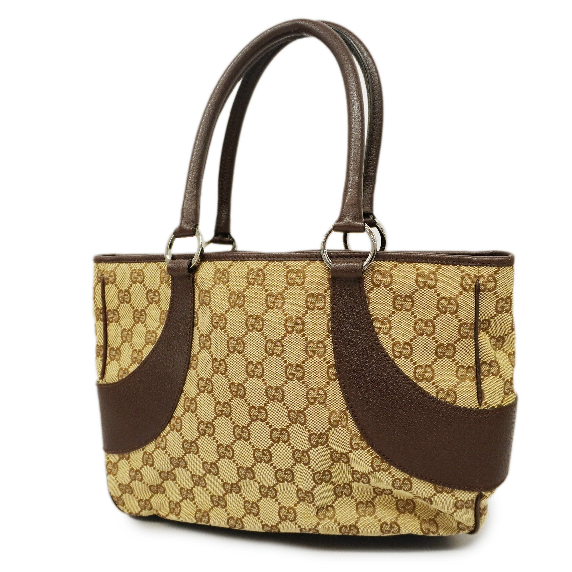 GCCI GG Canvas Women's Tote Bag Beige,Brown