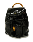 GCCI Bamboo Rucksack Enamel Women's Backpack Black