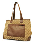 GCCI GG Canvas Tote Bag Women's Tote Bag Beige,Brown