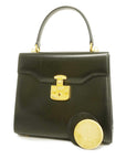 GCCI Handbag Ladylock Women's Leather Handbag Black