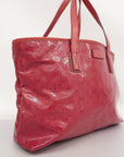 GCCI GG Imprime Women's Leather Tote Bag Red Color